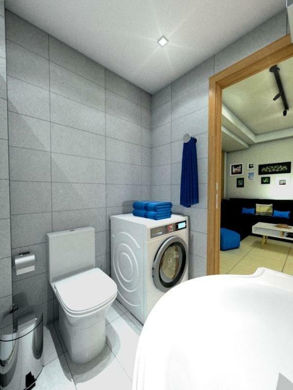 Blue - Comfy Center Rodos Leilighet Asgourou Eksteriør bilde
